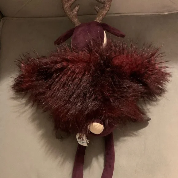 Jellycat Viola Reindeer Burgundy Plush Toy - Picture 4 of 13